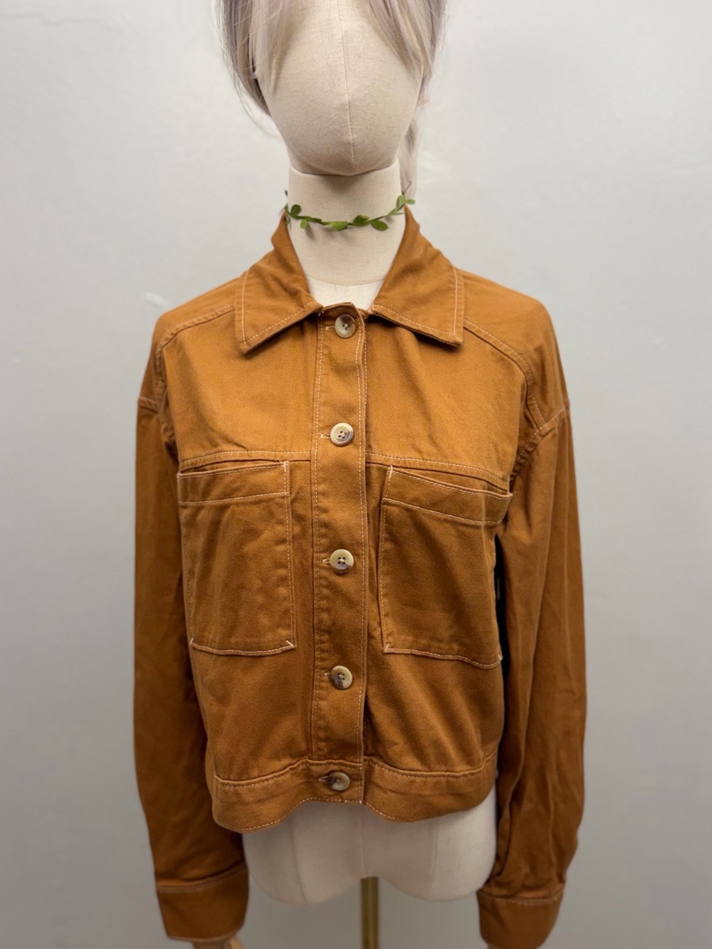 Old Navy Brown Utility Chore Jacket Size Small 100% Cotton Workwear